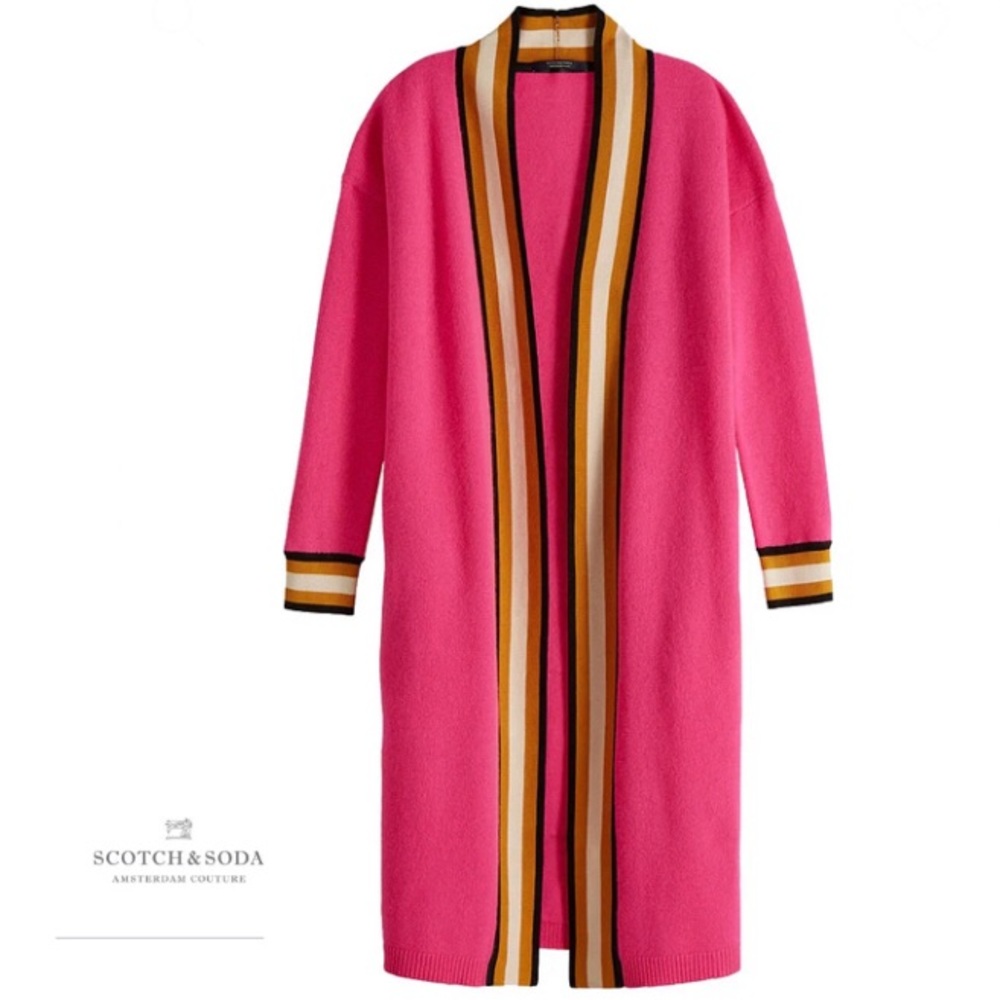 Scotch & Soda Longline Cardigan for Women in Pink - Picture 15 of 15
